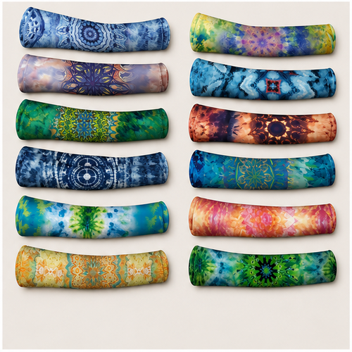 12 Pairs Women Farmers Sleeves UV Sun Protection Arm Sleeves for Cooling Cover Gardening Sports 21inch - back view