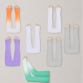 6 Pairs UV Sun Protection Arm Sleeves to Cover Arms for Women Compression Sleeves for Men - front view